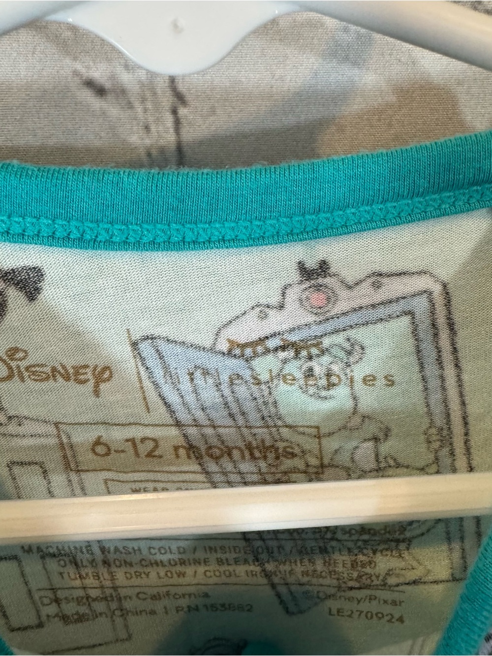 Little Sleepies Monsters Inc Bamboo Zippie Romper - Picture 2 of 4